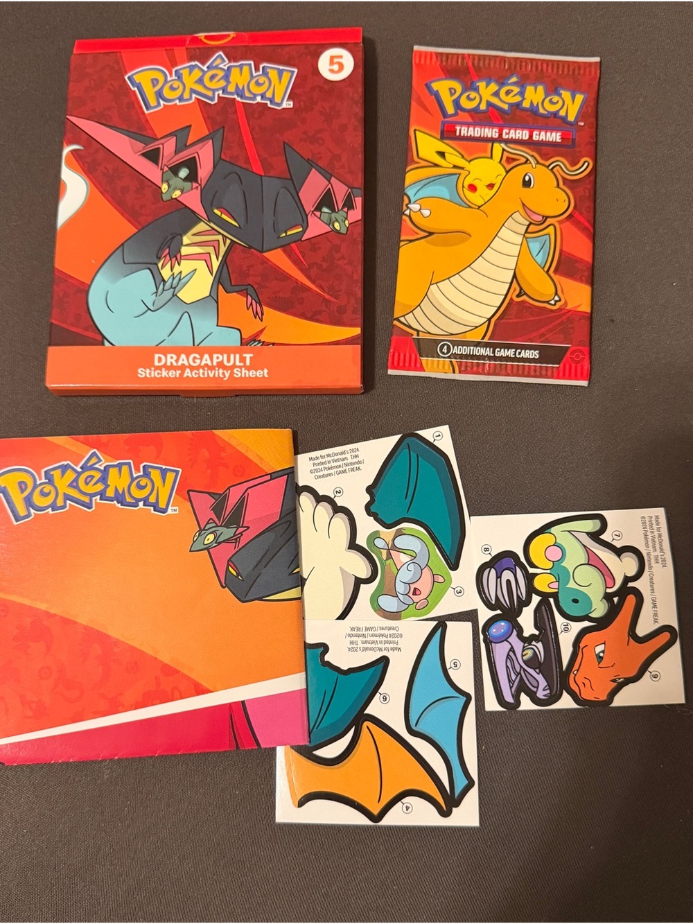 McDonald’s Happy Meal Pokemon Trading Card Game pack with stickers